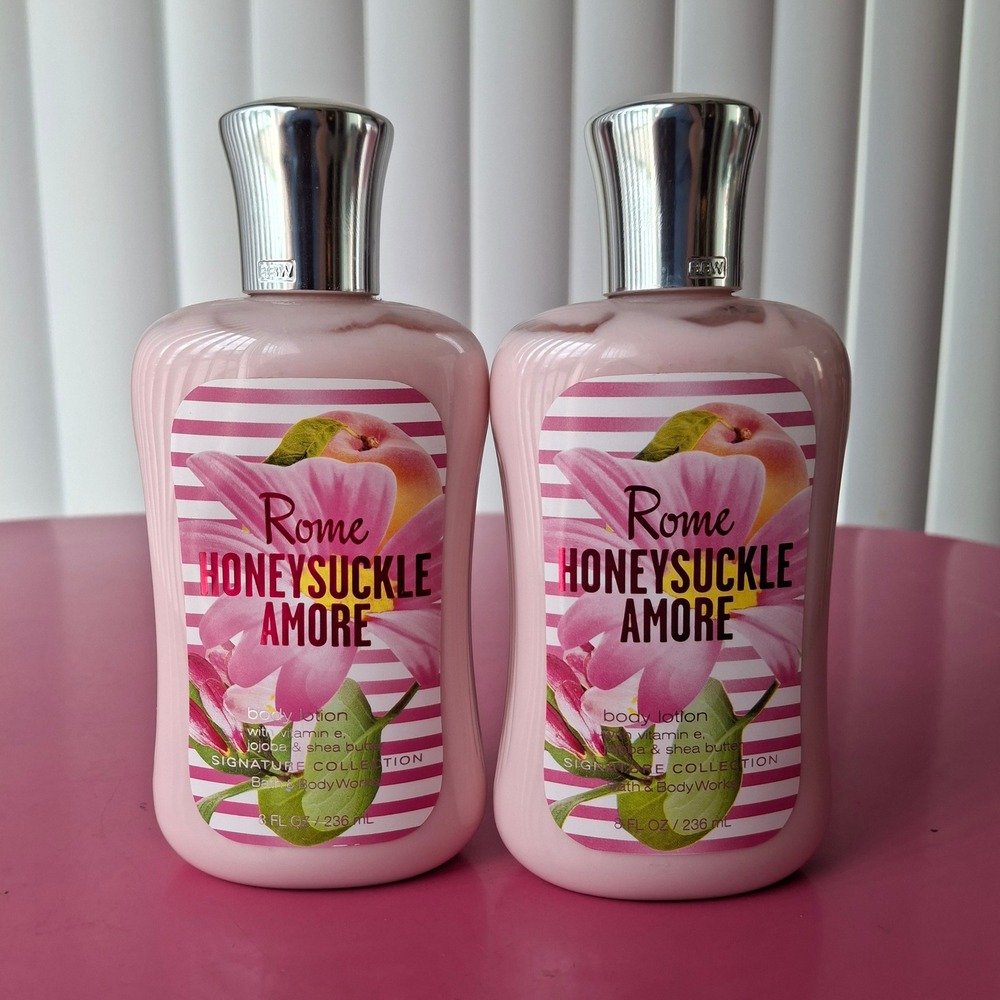 Bath & Body Works ROME HONEYSUCKLE AMORE Body Lotion 8 fl oz Set‎ of 2
